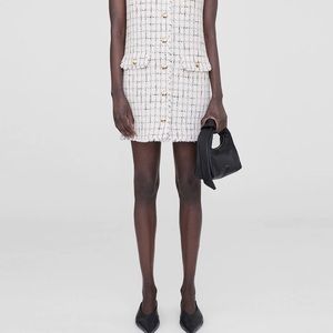 ANINE BING BOUCLE TWEED DRESS